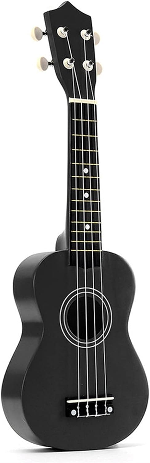 21 Inch Basswood Soprano Ukulele Guitar Rosewood 4 Strings Ukulele Bass Guitar Uke Kids Gift Musical Instruments Ukuleles (Color : Black)