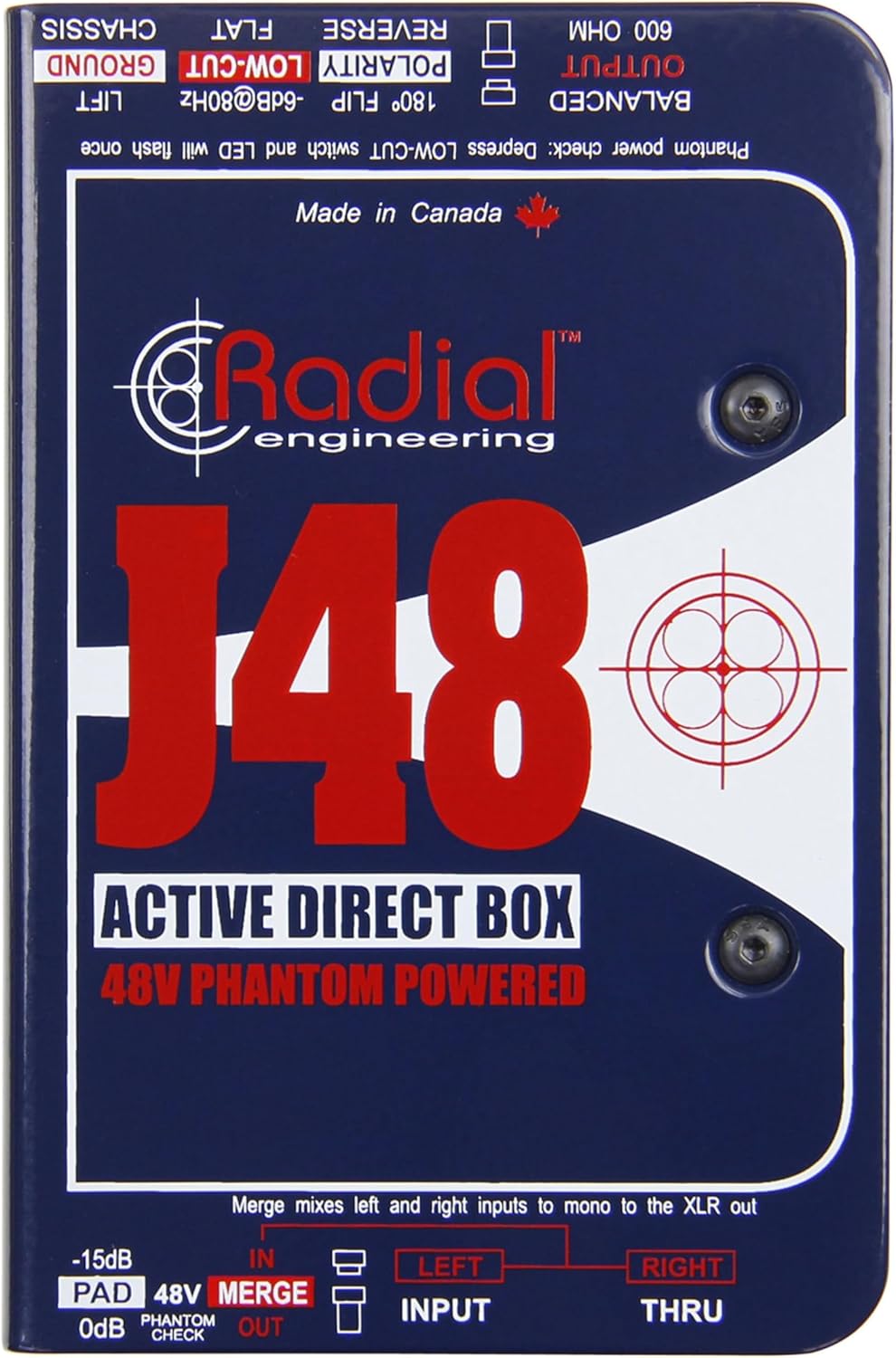 Radial J48 MK2 48V Phantom Power Active Direct Box