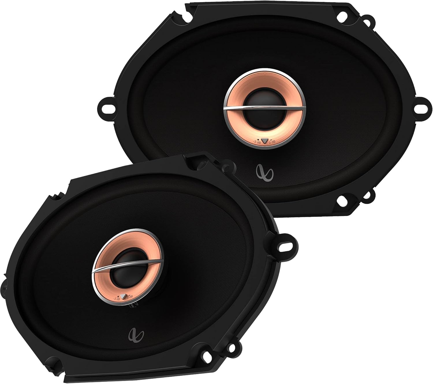 Infinity 6 inch x 8 inch Two-Way car Audio Multi-Element Speaker/No Grill, Black, (INFSPKKA683XFAM) (Renewed)