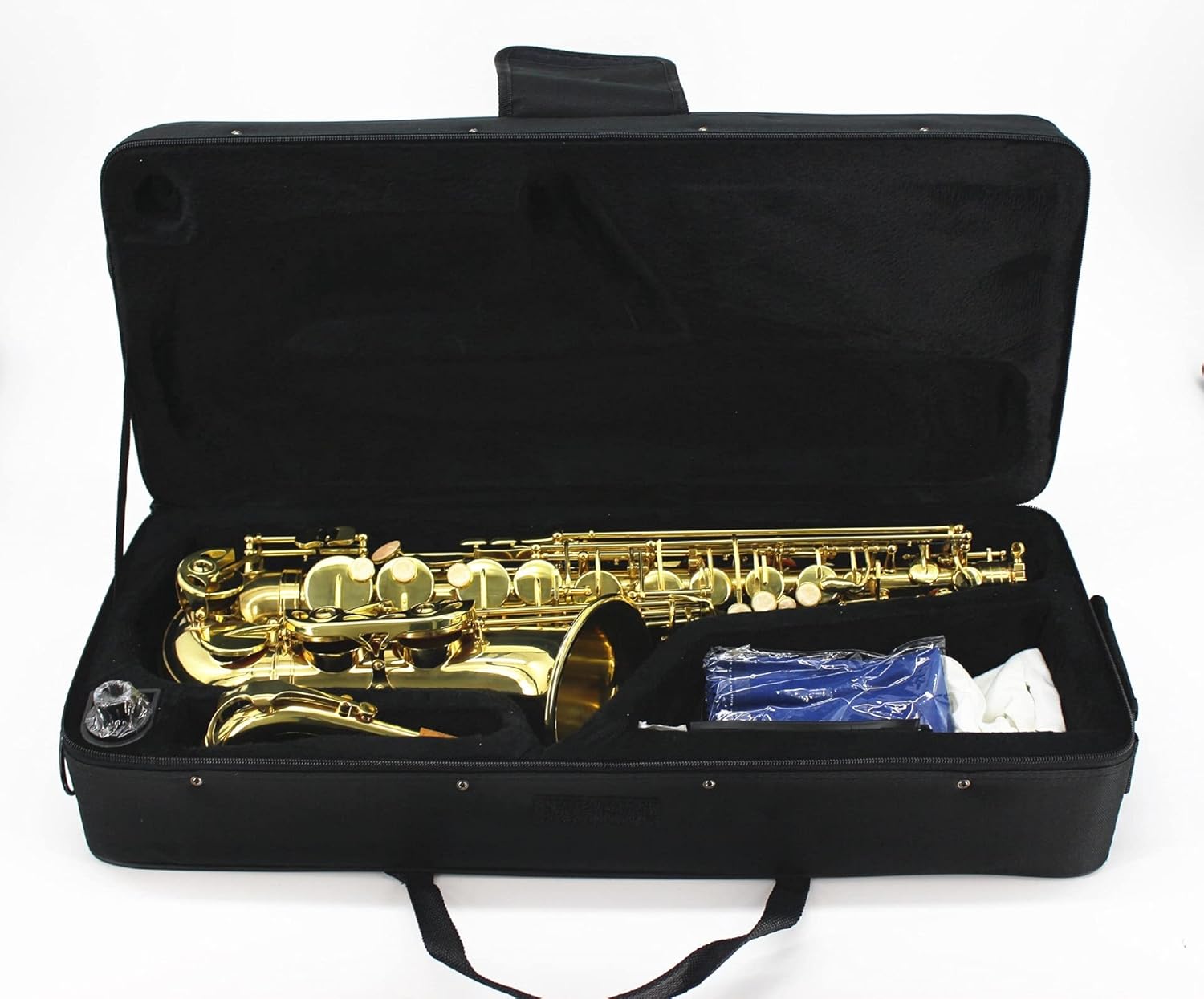 Saxophone Straight Lacquered Brass E-Flat Alto Saxophone Key Type Woodwind Instrument