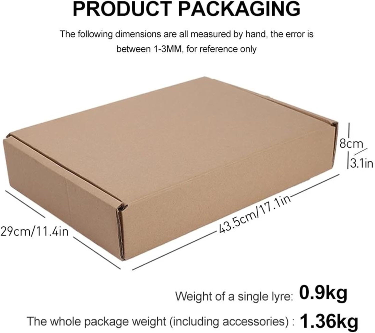 Lyre Harp Set Wooden Mahogany 19 Strings Harp Musical Instrument For Classical Music Lovers Beginner Easy To Learn(Lotus leaf A)