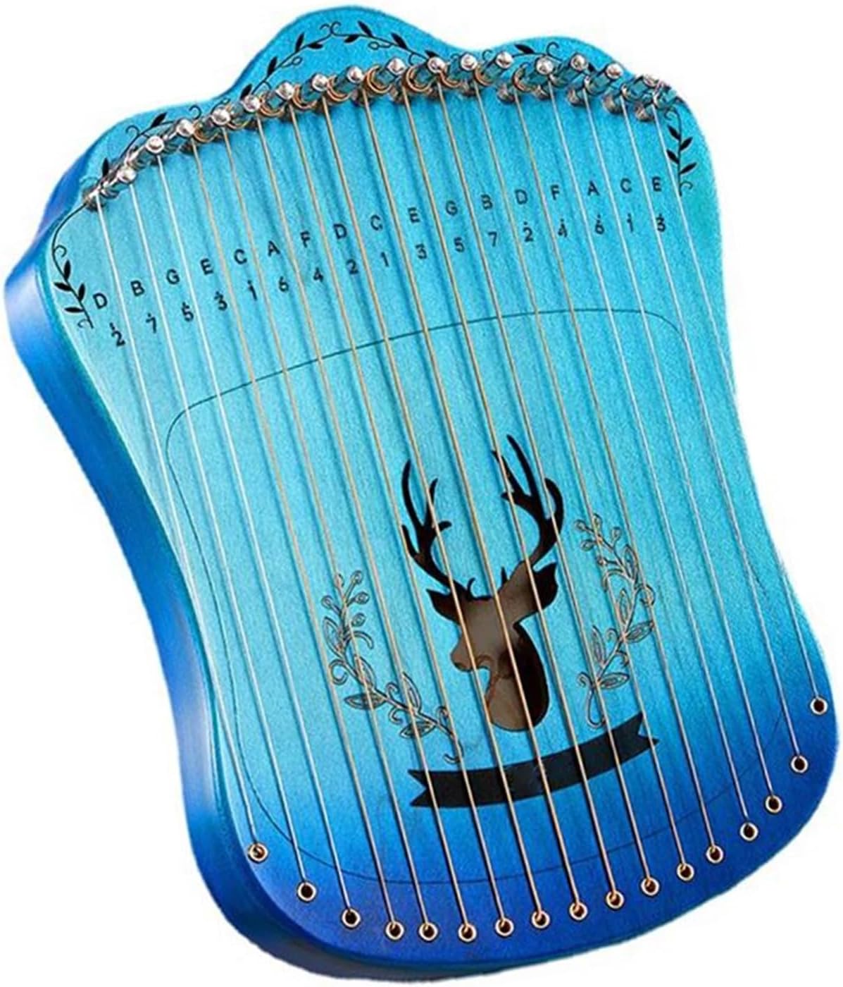 Lyre Harp Set 17 Strings Mini Style Portable Hand Harp Gift Stringed Instrument With Parts