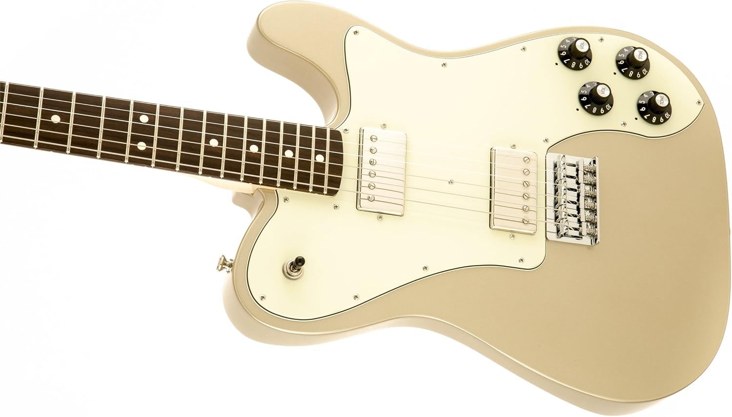 Fender 0142400744 Chris Shiflett Telecaster Deluxe Rosewood Fingerboard Electric Guitar, Shoreline Gold