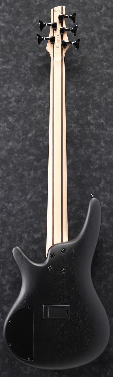 Ibanez SR305E SR Standard 5-String Bass Guitar - Weathered Black Bundle with Gig Bag, Tuner, Strap, Instrument Cable, Austin Bazaar Instructional DVD, and Polishing Cloth