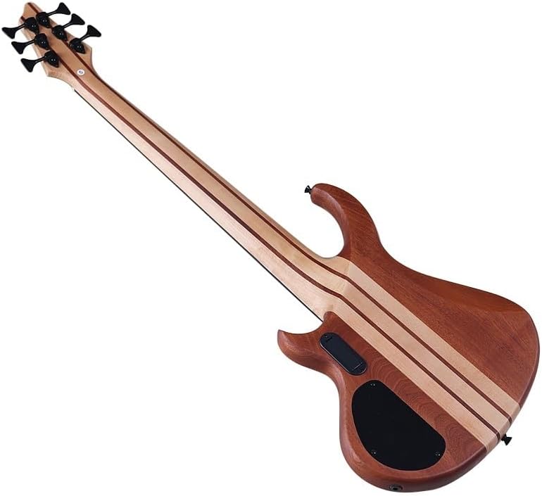 6-String Electric Bass Guitar, 43-Inch Neck-Through, Active Pickups, 24 Frets,Canada Maple Neck