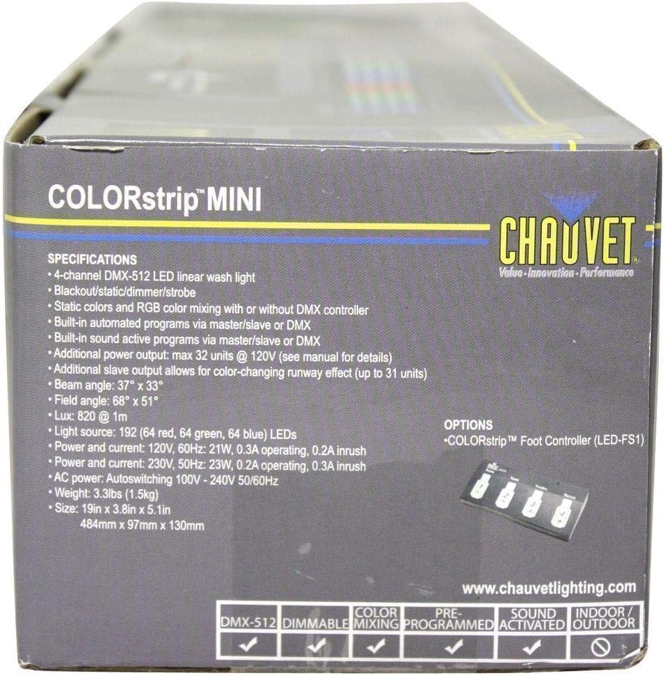 (6) Chauvet COLORSTRIP MINI LED DJ Light Bar Effect Color Strips+DMX Controller