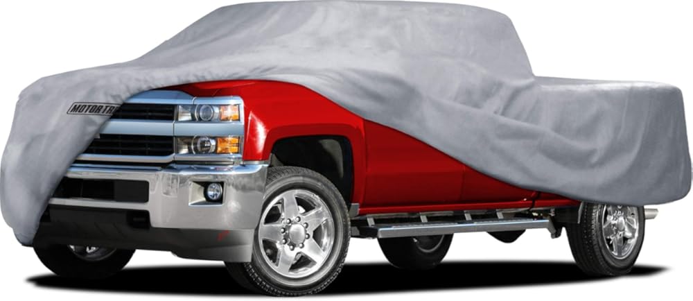 Motor Trend Custom Fit Truck Cover for Dodge Ram 1500 Crew/Quad Cab 2013-2019, Heavy Duty Car Cover Waterproof All Weather, Indoor Outdoor Heavy Duty Car Cover for Automobiles, Winter Storage