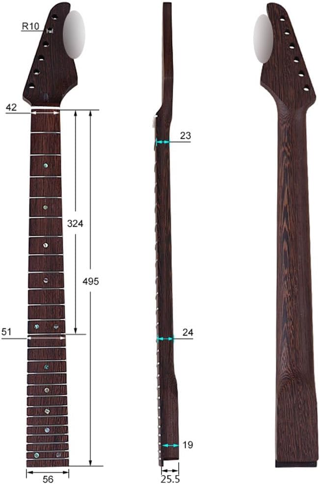 Matte 22-Fret Wood Electric Guitar Neck For St Electric Guitar