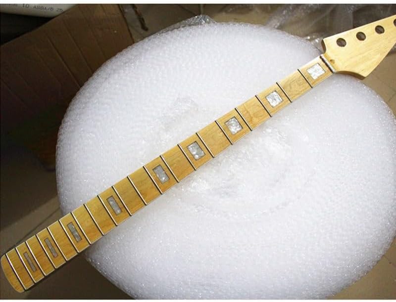 20 Frets 4 StringsMaple Electric Bass Guitar Neck With Maple Fingerboard Inlay Block Glossy Paint Guitar Accessories Parts