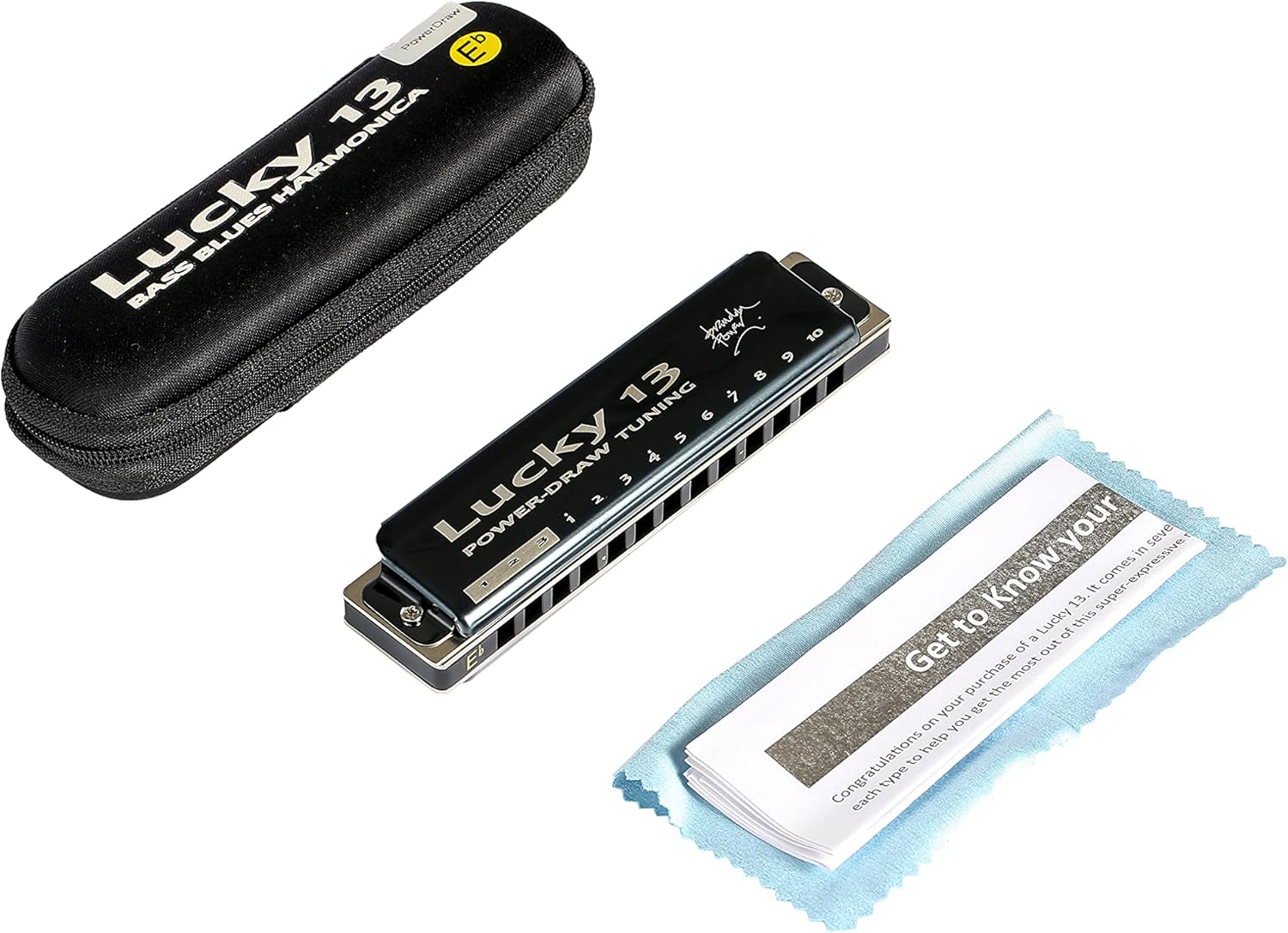 East top Lucky 13 Bass Plus Blues Harmonica 13 Holes Diatonic Harp Mouth Organ Professional Musical Instruments PowerDraw Eb key for Adults