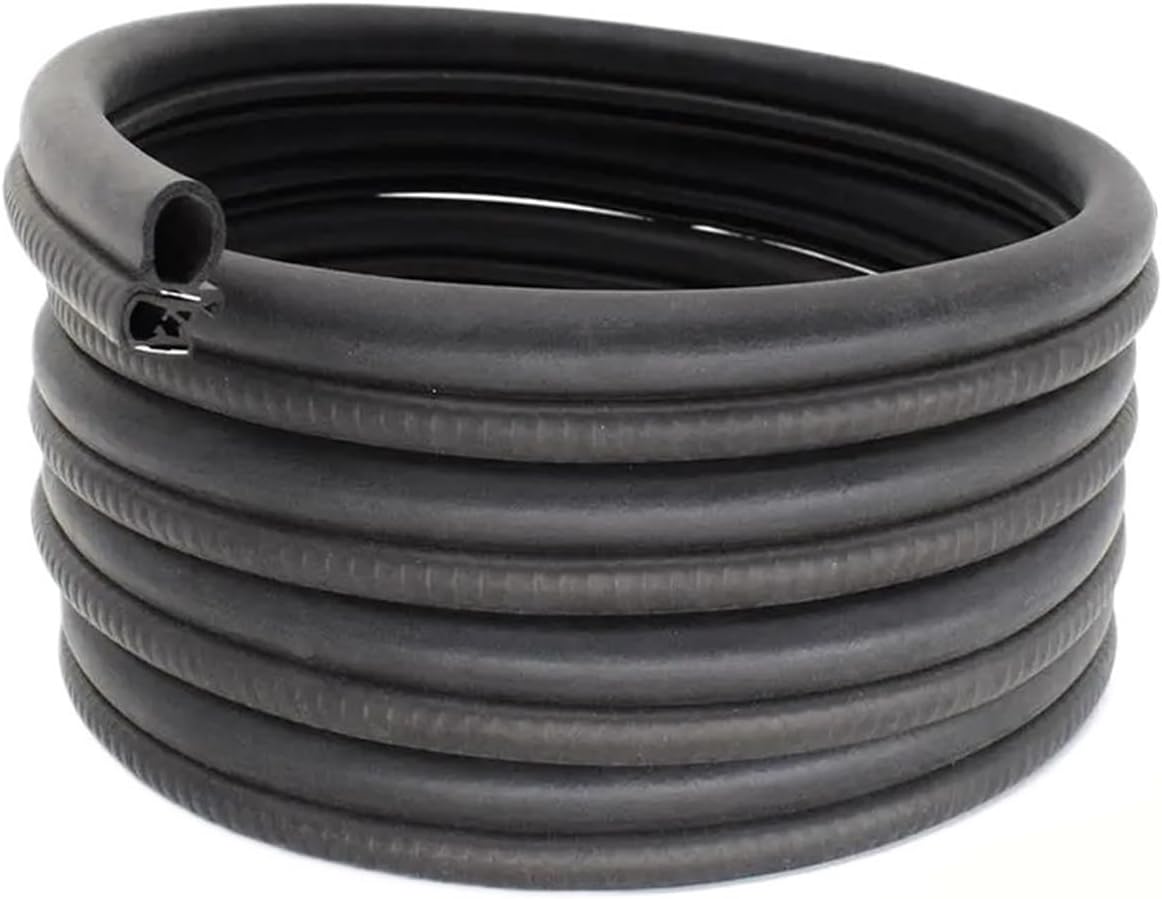 10ft Car Door EPDM Trim Seal Strip with Side PVC Bulb Car Boat Truck RVs and Home Applications Sealing Universal