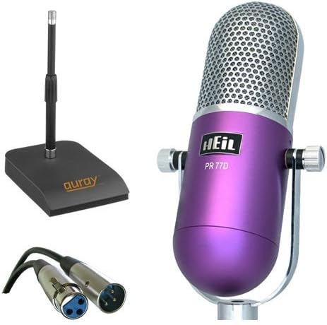 Heil Sound PR-77D Vintage Microphone (Desktop Bundle, Purple)