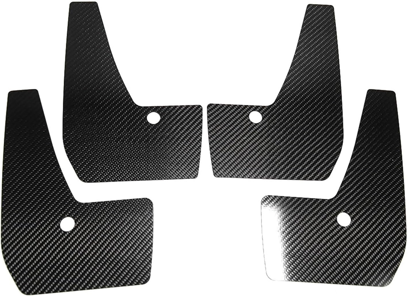 4Pcs/Set Energy Car Mud Flaps Compatible with Tesla Model S 2021-2023 Carbon Fiber Guard Fender Front Rear Wheel Mudguard Protector Trim(Glossy 4Pcs)