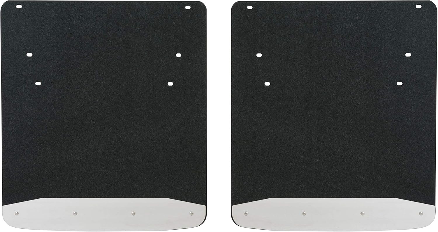 LUVERNE 251034 Rear Dually 20-Inch x 23-Inch Textured Rubber Mud Guards, Select Ram 3500 , Black