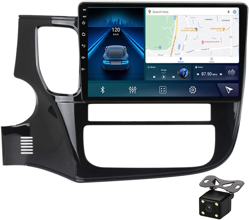 Double Din Car Stereo 9 Inch Car Multimedia MP5 Player for Mitsubishi Outlander 3 GF0W GG0W 2012-2018 with Backup Camera Support Bluetooth/USB/FM Radio/Steering Wheel Control