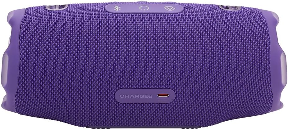 JBL Charge 6 Waterproof Portable Speaker Bundle with gSport Carbon Fiber Case (Purple)