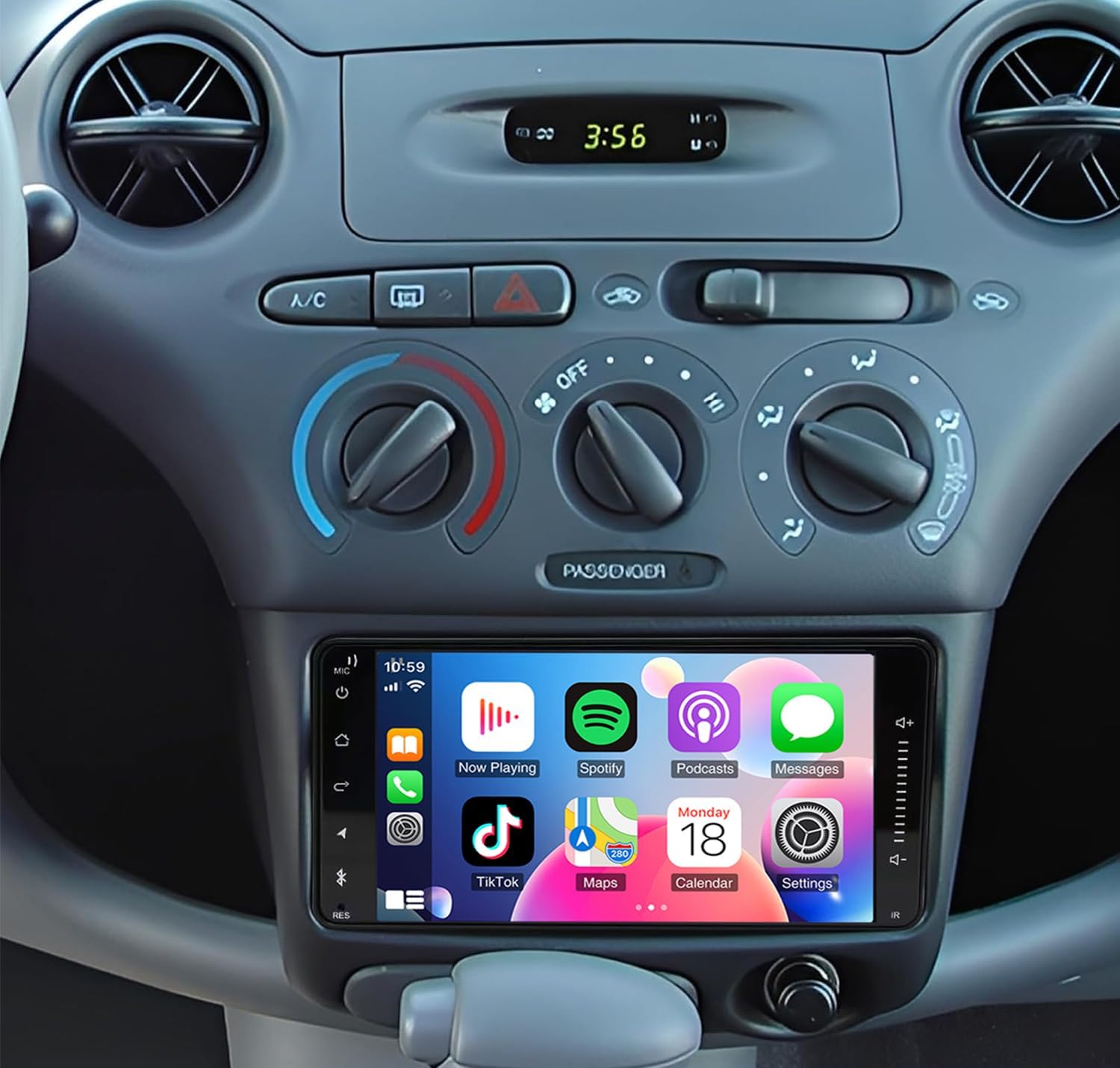 Car Stereo for Toyota Echo 2000-2005, 7 Inch Android 13 Double Din Car Radio with Carplay & Android Auto, in-Dash Navigation Radio with BT Mirror Link WiFi FM Radio & Backup Camera