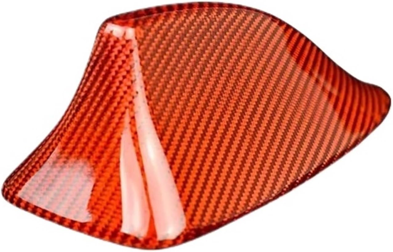 Carbon Fiber Car Antenna Cover Compatible for BMW F10 F18 F01 F02 F04 Shark Fin Topper Roof Aerial Trim Auto External Accessories(Red)