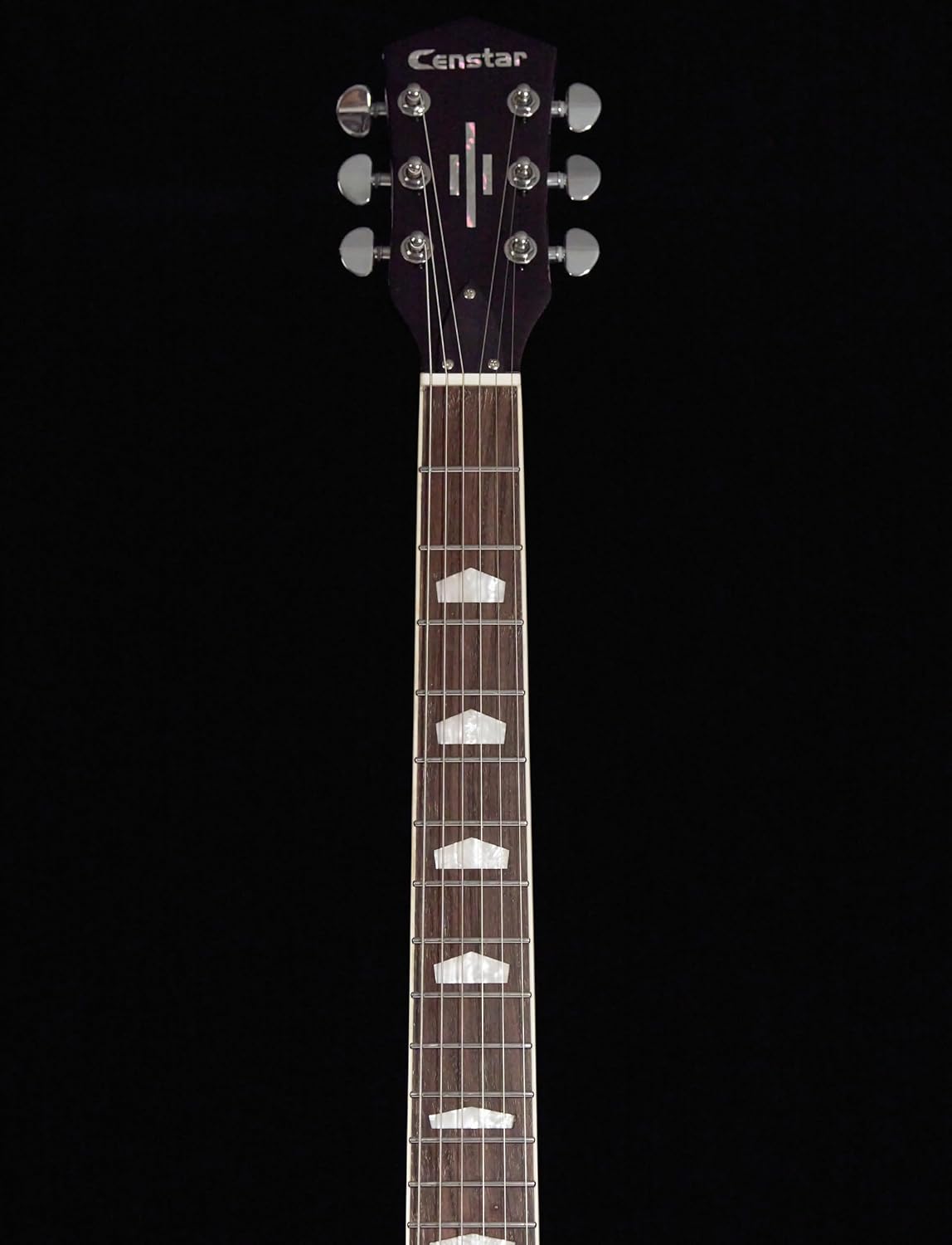 Semi-Hollow Body Electric Guitar,Jazz Guitar with Diamond Holes,Maple Body,Mahogany Neck,Rosewood Fingerboard,6-String Full Size Semi-Hollow Body Electric Guitar.