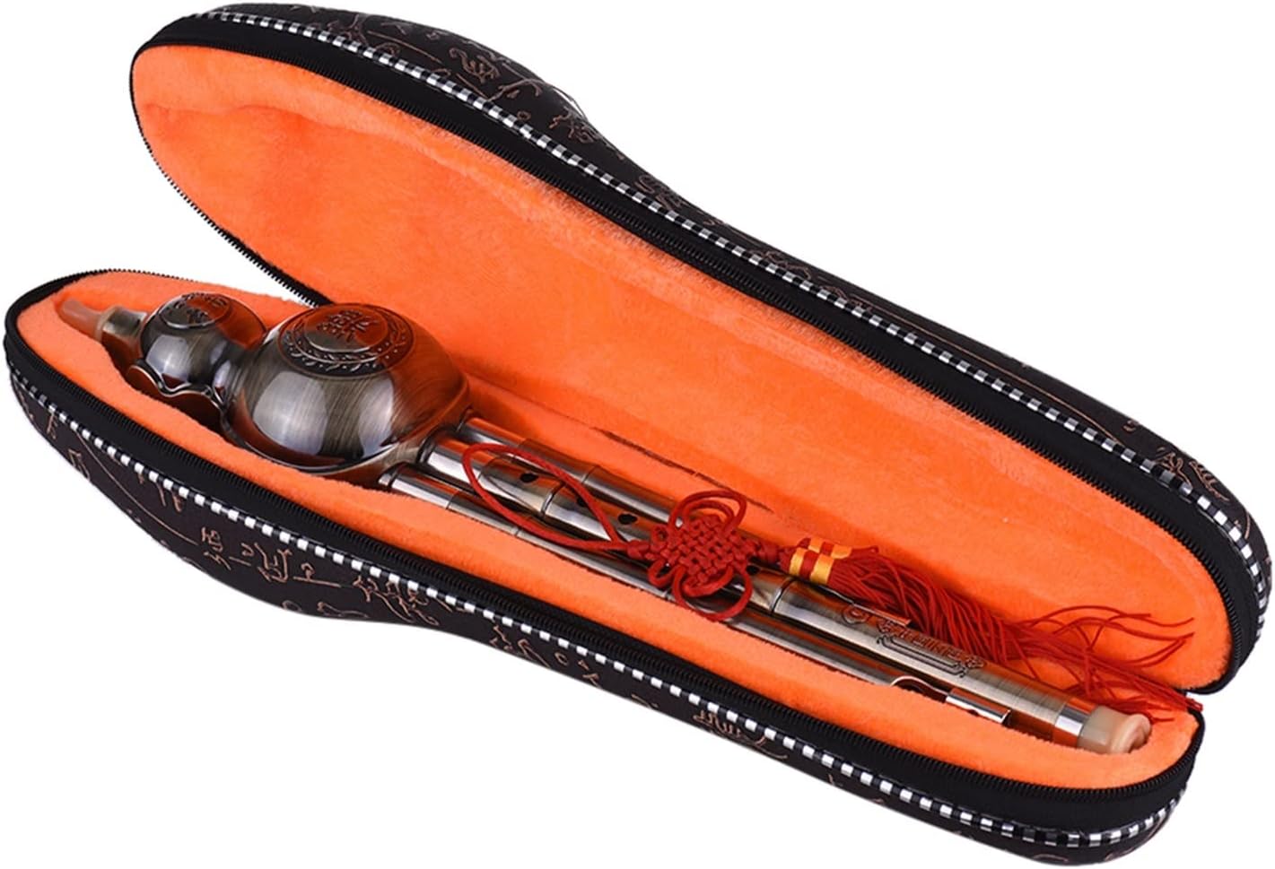 FLFL Hulusi Key of C Hulusi Gourd Cucurbit Flute Wind Instrument Aluminum Material Copper Plated (Color : 01)