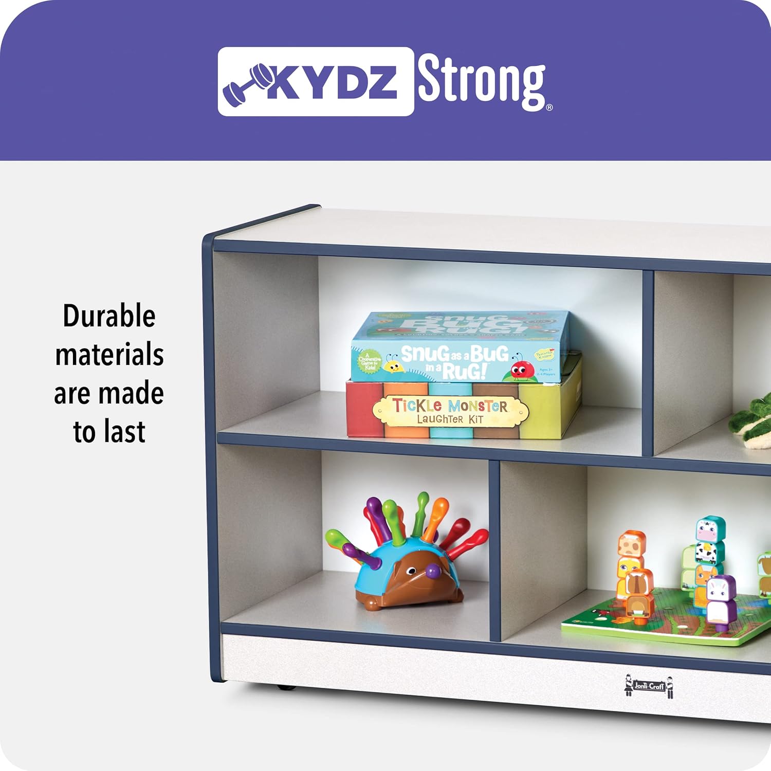 Jonti-Craft Rainbow Accents 0770JC130 10 Section Wall Mount Coat Locker - Without Trays - Key Lime Green