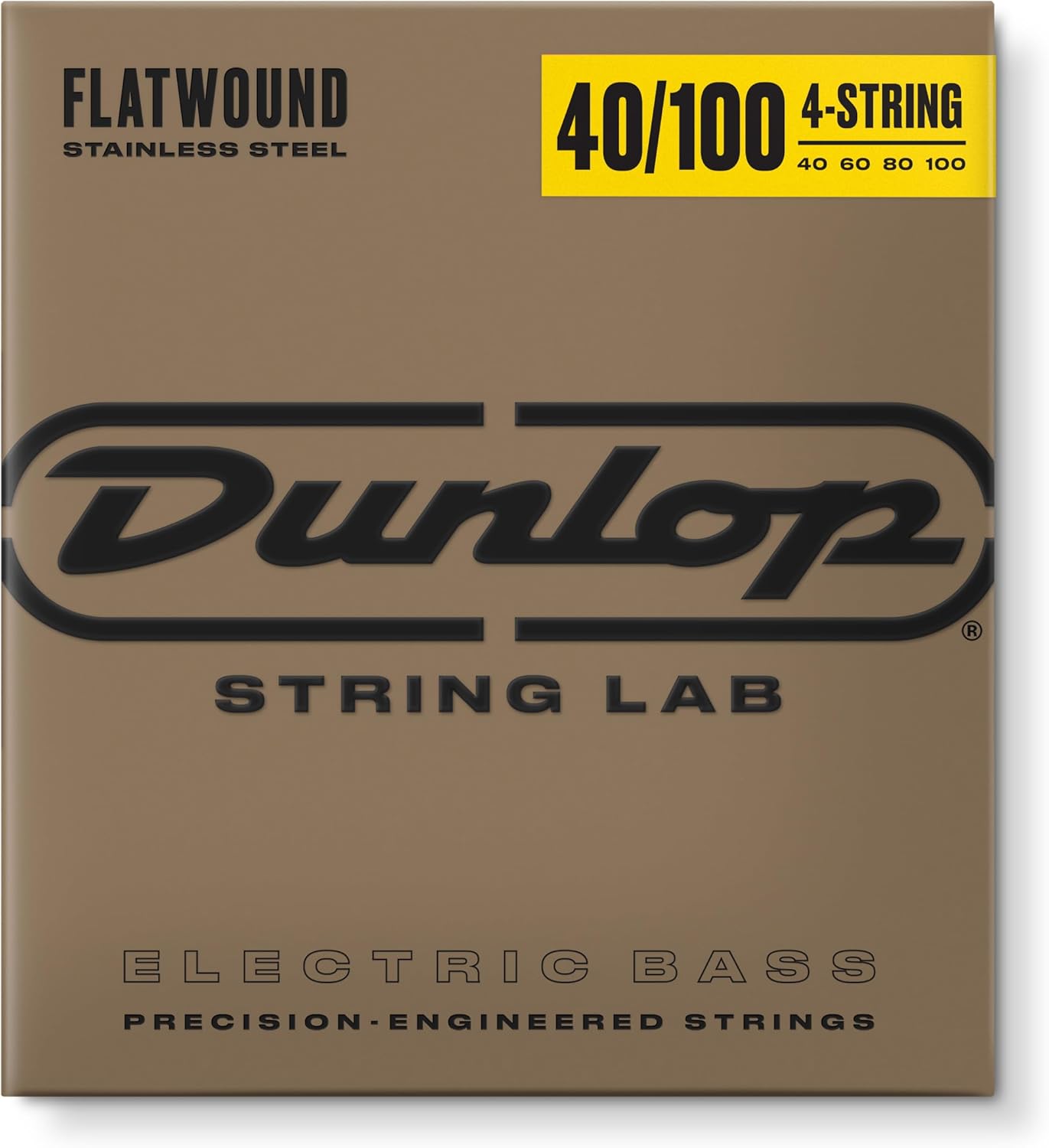 Jim Dunlop Stainless Steel Flatwound Bass Strings 40-100