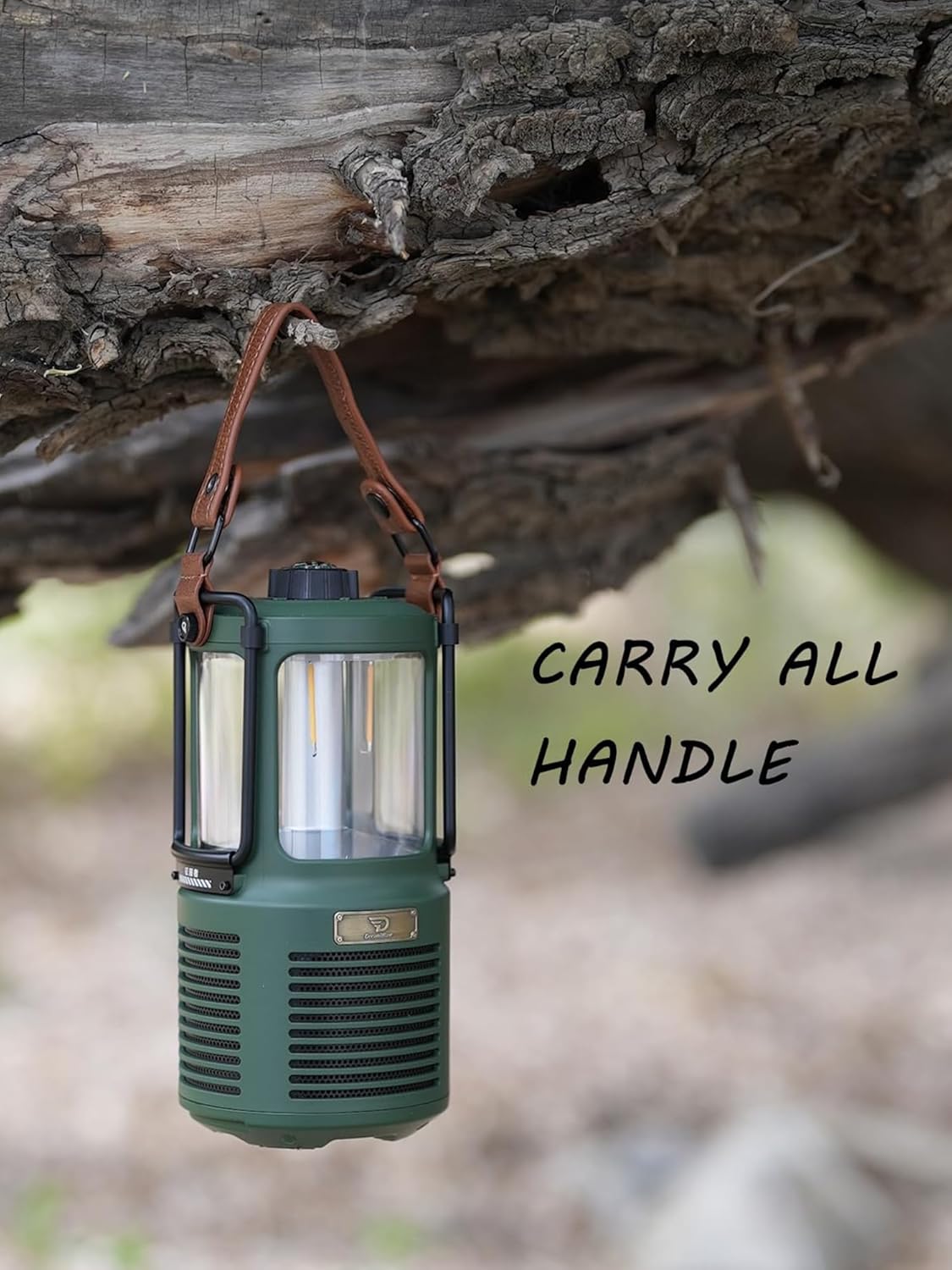 Dreamwave Conqueror Lantern Bluetooth Speaker, 30W 99dB Loud, 29H Playtime, IP66 Waterproof and Dustproof, Portable Outdoor Wireless, Deep Bass, Party Camping Light (Forest Green)