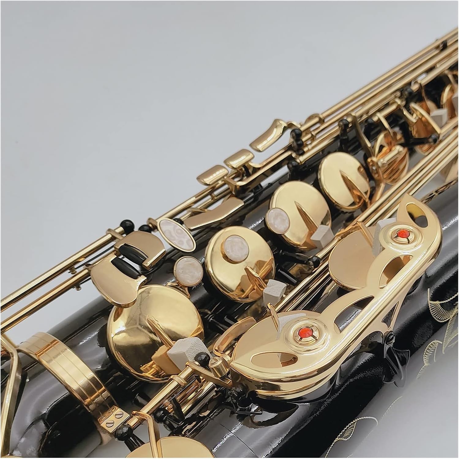 Sax Beginners Kit Tenor Saxophone Bb Tune Black Nickel Lacquered Gold Woodwind Instrument with Case Accessories Wind Instrument