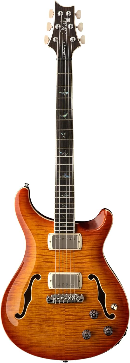 PRS SE Hollowbody II Piezo, Vintage Sunburst with Case