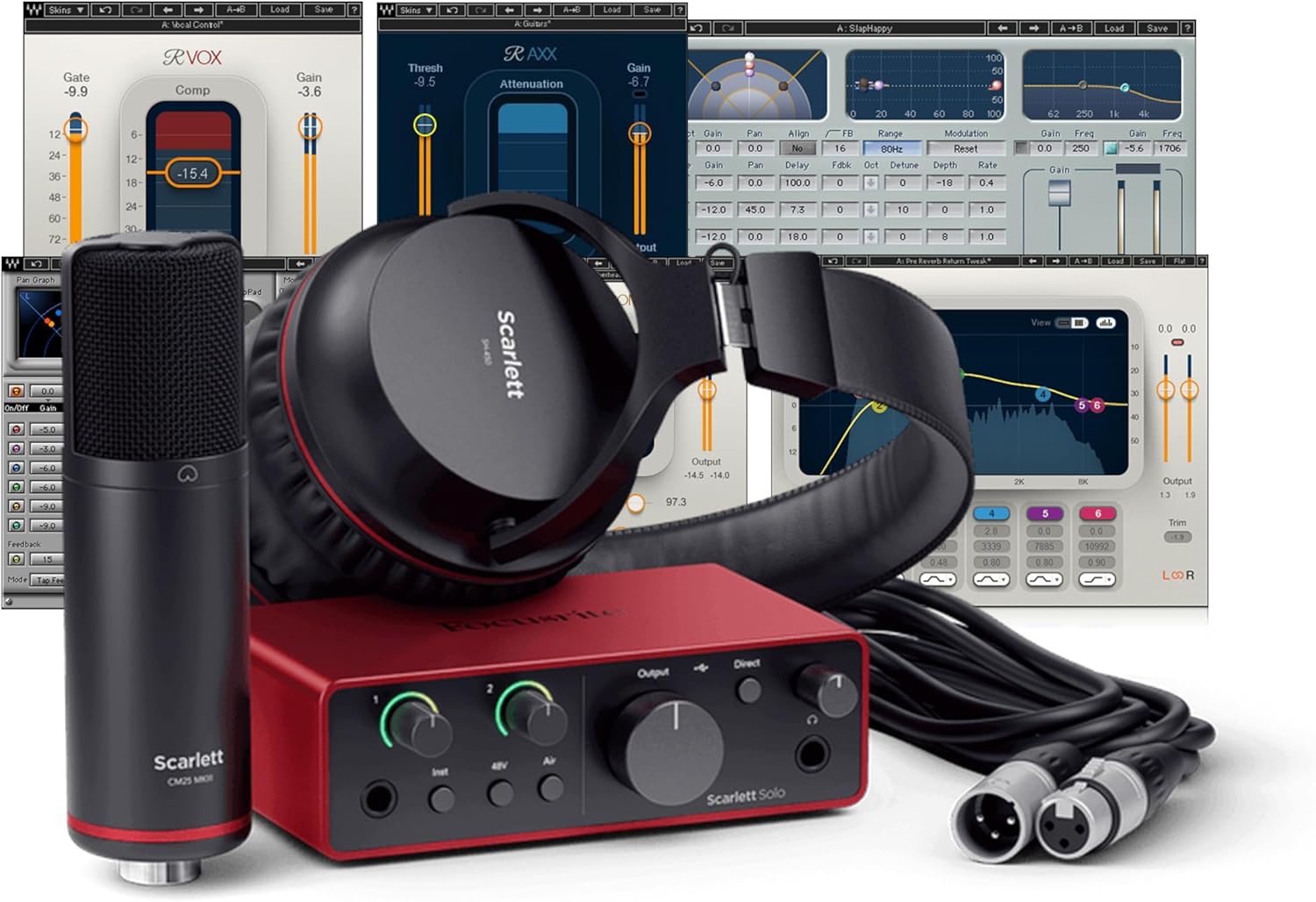 Focusrite Scarlett Solo Studio (4th Gen) USB Audio Interface and Waves Musicians 2 Bundle