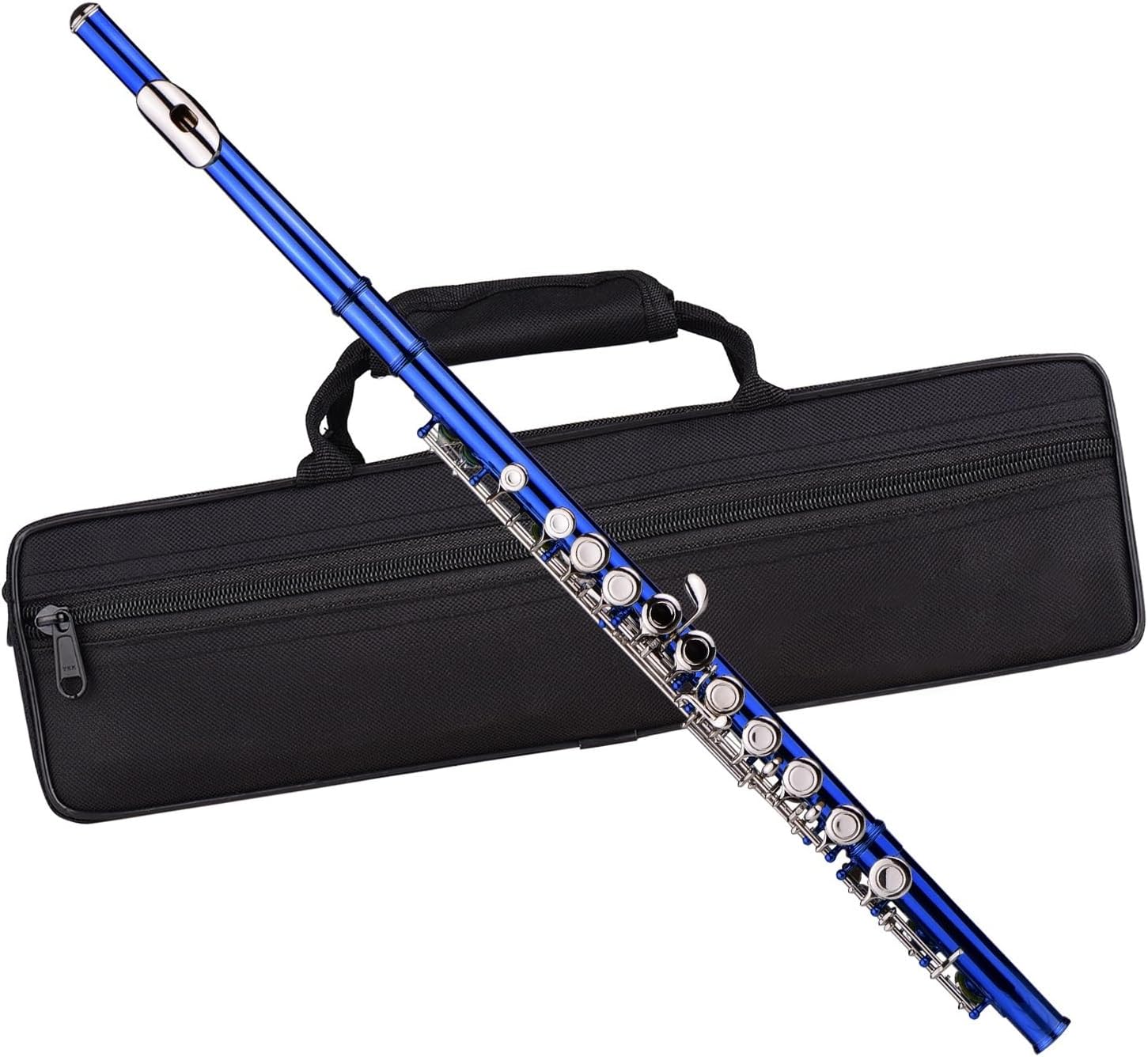 Flute Closed Hole C Flute 16 Keys Wind Instrument with Carry Case Flute Stand Flutes Musical Instruments
