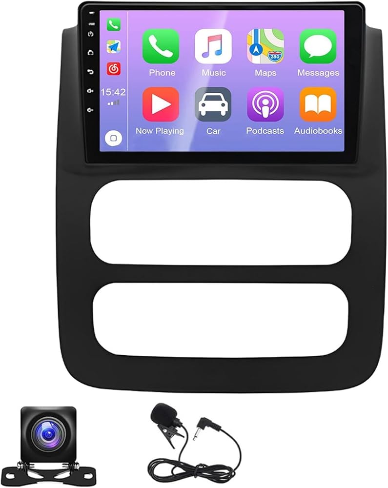 Android 13 Car Stereo Radio for 2003-2005 Dodge RAM 1500 2500 3500 9 inch Touch Screen Car Audio Receiver with GPS Navigation Bluetooth Supports Mirror Link Backup Camera+Microphone, 2+32G