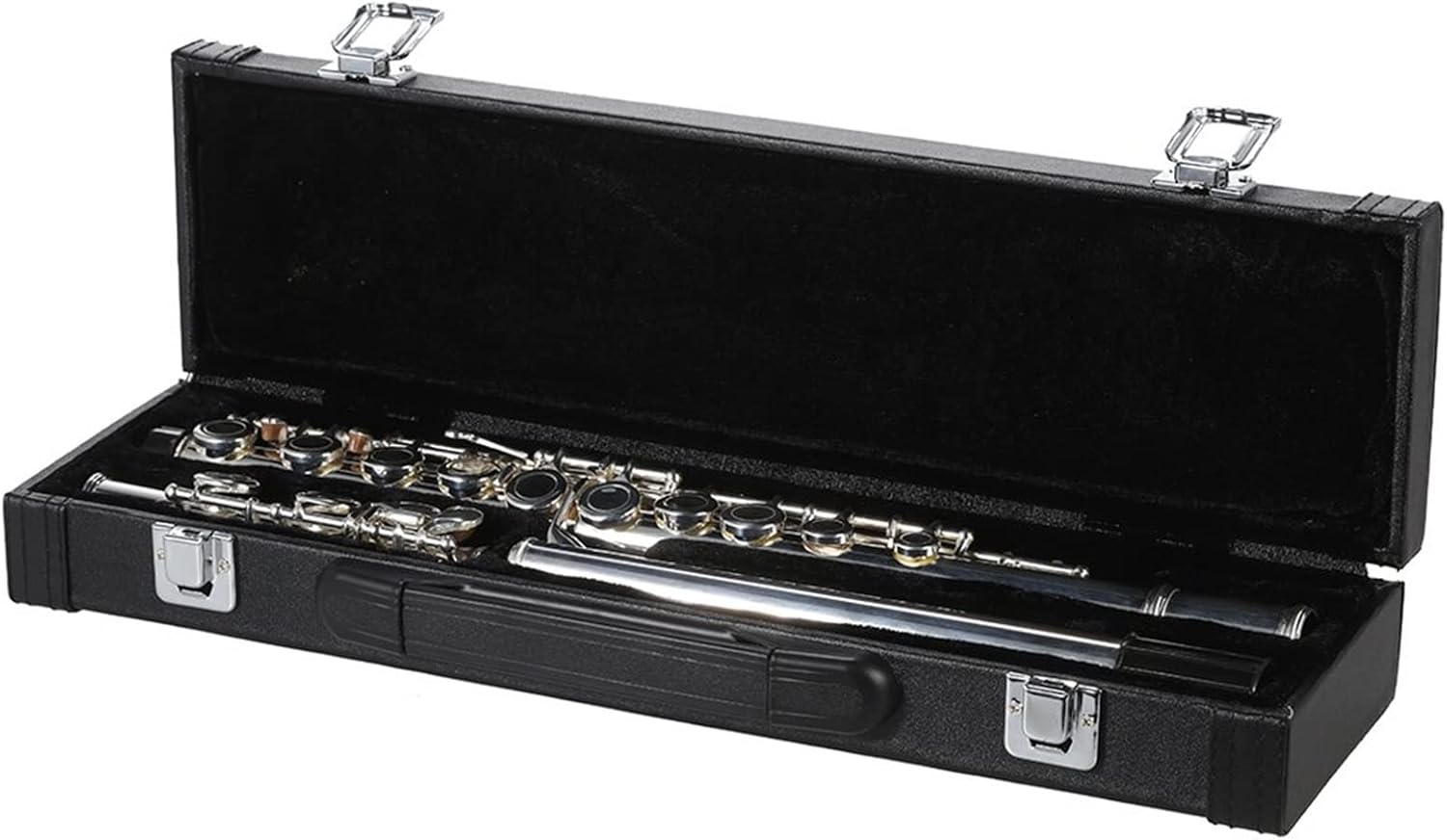 Flute Kit Concert Flute C Key Flute Cupronickel Silver Plated 16 Closed Holes with Case Screwdriver Wind Instruments Intermediate Flute