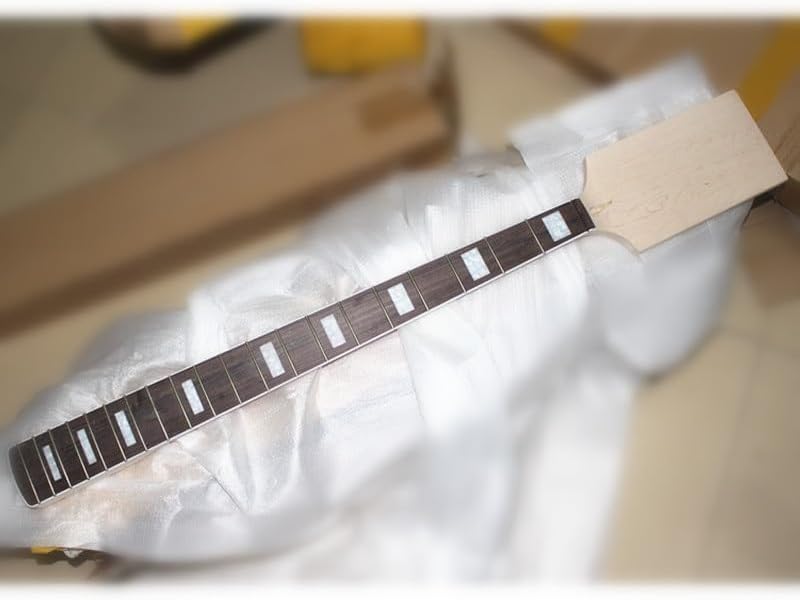 20 Frets Paddle Headstock DIY Maple Electric Bass Guitar Neck Rosewwood Fingerboard Inlay Block Guitar Accessories Parts