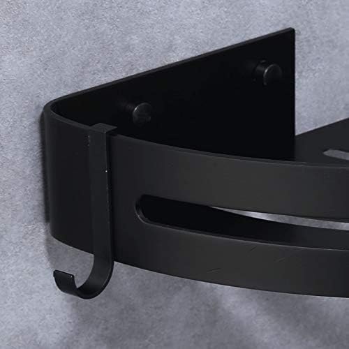 Toilet Washstand Bathroom Corner Stand Space Aluminum Black Bathroom Shelves Wall Mount Corner Shower Rack Shampoo Storage Rack Bathroom Accessories Storage