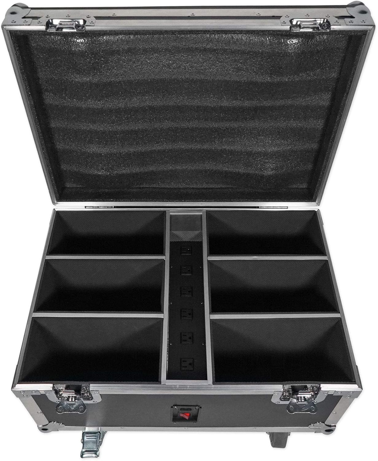 Rockville Best Pack 60 6 White Rechargeable Lights+Case+Wireless DMX Controller