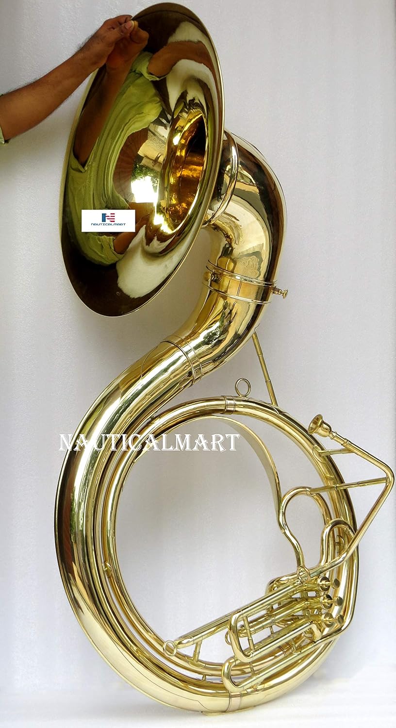 Jumbo 24-inch Bell Superbrass BBb Sousaphone Natural un-lacquered Brass musical instrument gift