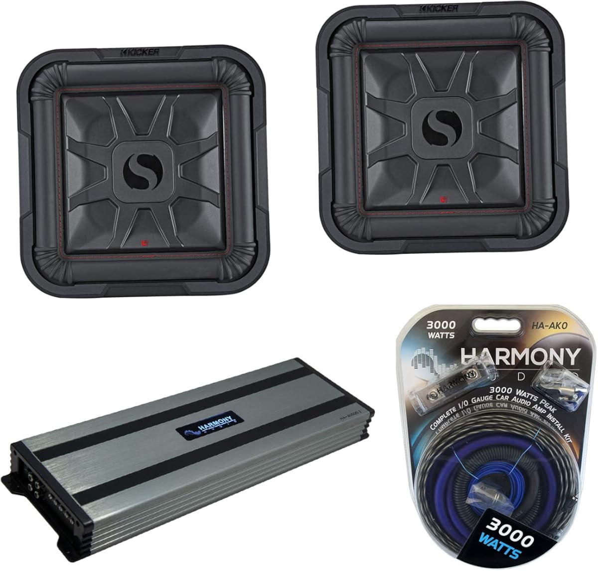 Harmony Audio Kicker (2) 46L7T122 Car Audio L7T Shallow Mount 12