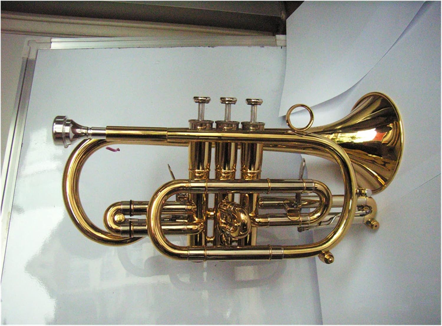 FLFL Student Trumpet Brass Body Gold Lacquer Finish Standard Bb Cornet