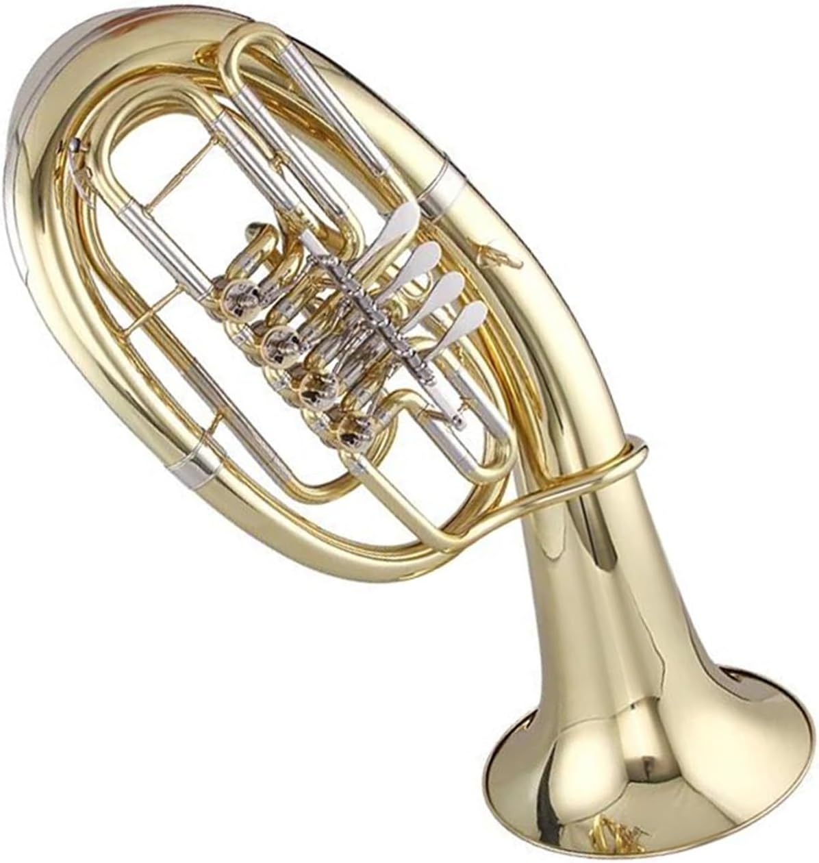 Beginner euphonium Gold Lacquer 4 Piston Rotary Euphonium With Bb Tone