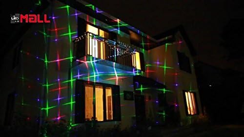 LedMall Motion Pattern Firefly 3 Models in 1 with 18 Patterns RGB Outdoor Laser Christmas Lights Projector with RF Remote Control and Security kit