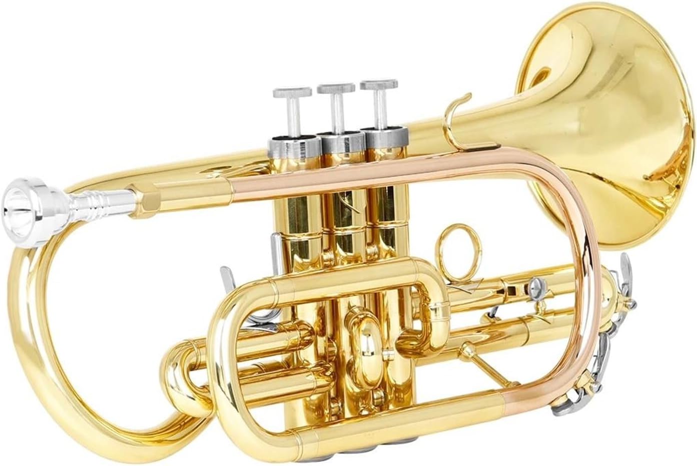 Professional B flat cornet brass instrument