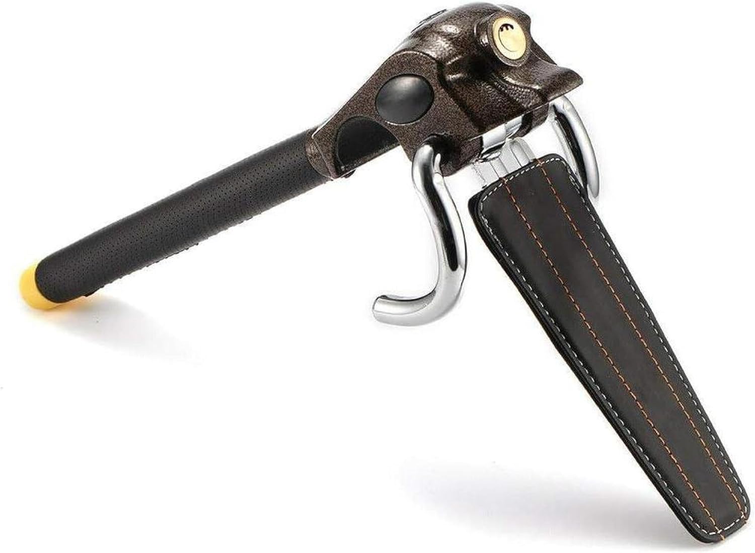 Riloer Steering Wheel Lock with 3 Keys, Heavy Duty Anti-Theft Device, Car Anti-Theft Locking Devices with Safety Hammer, Universal Fit for Cars, Light Trucks, Vans, and SUVs