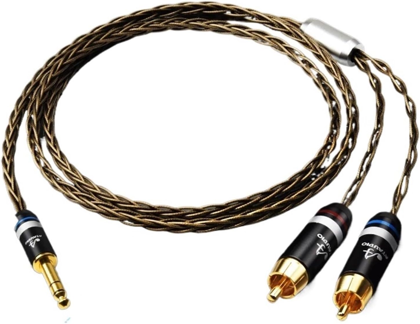 6.5mm to 2RCA Audio Cable Hi-end OCC Silver Plated 6.5mm TRS to 2RCA Male Jack Profesional Cable for Amplifier(5m)