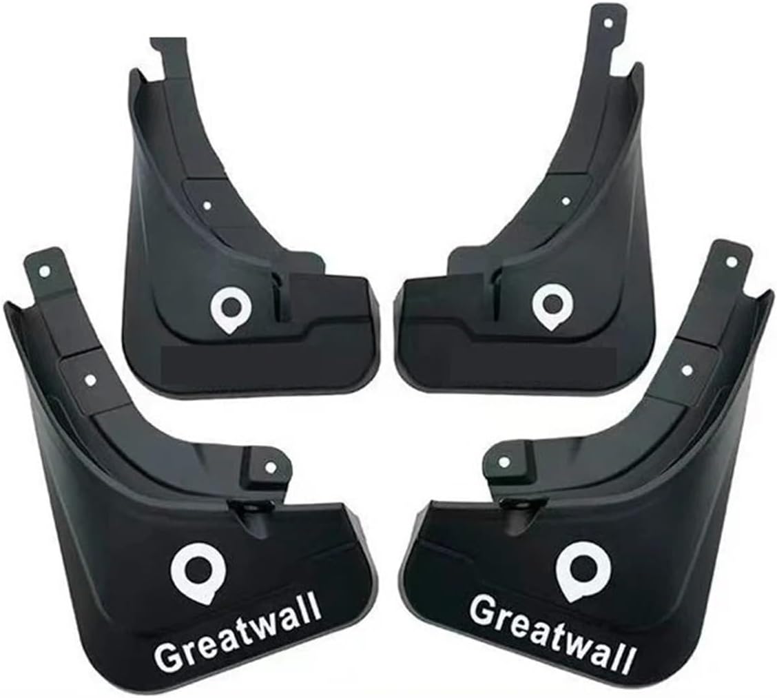 Compatible for Great Wall Poer Kingkong 2023 2024 2025 Car Mud Flaps Fender Front and Rear Wheels Mudflaps Splash Guard Protection(Black)