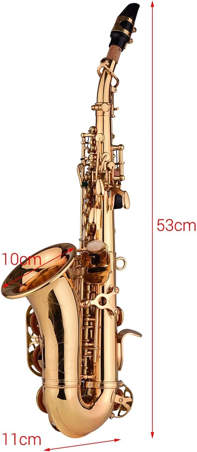 KESHUO Mini Bb Saxophone Sax Brass Material Woodwind Instrument with Case Gloves Cleaning Cloth Brush Reeds Sax Strap Brass Sax Beginners Kit