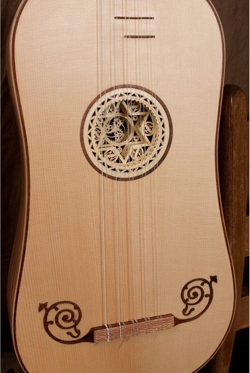 Includes: Roosebeck Baroque Acoustic Guitar 5-Course W/Gig Bag + Baroque Guitar String Set