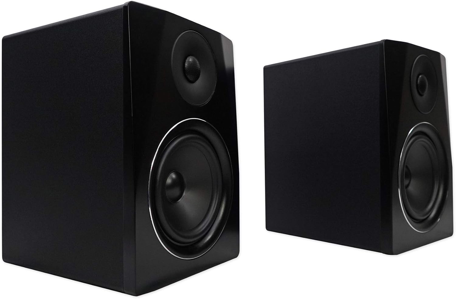 Rockville APM6B Powered USB Studio Monitor Speaker Pair in Black, 6.5