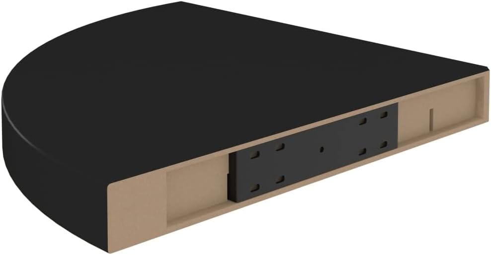 Wall Corner Shelves,Wall Mount Corner Shelf,Wall Mounted Display Shelf,Floating Storage Shelf for Kitchen, Bathroom, Living Room,Floating Corner Shelves 2 pcs Black 13.8