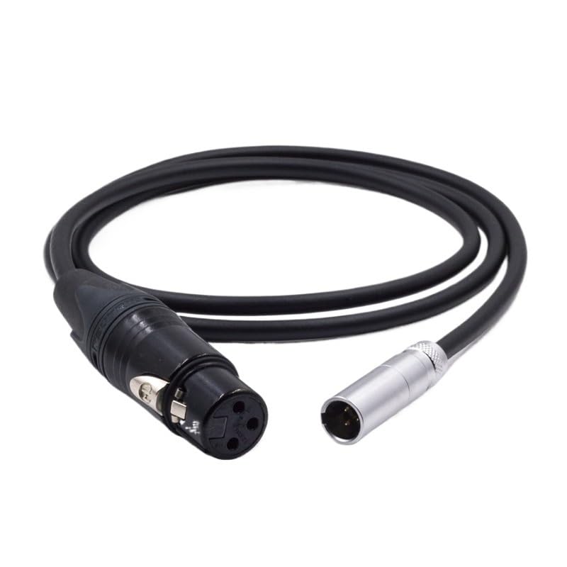XLR Female to mi ni XLR Male Public Microphone Cable for C70 C80 C400 Camera BMPCC 4K 6K Pro(Gray,2m)
